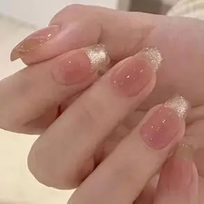 猫眼法式腮红美甲成品可拆卸手工美甲穿戴甲假指甲贴片爆款