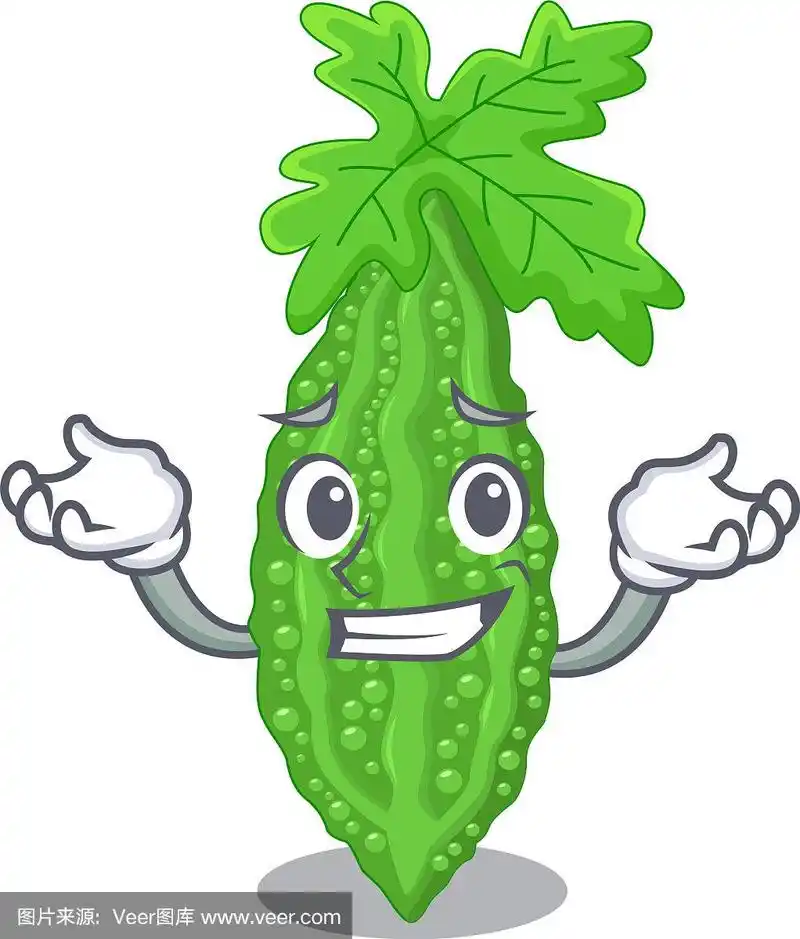 笑嘻嘻的苦瓜瓜形卡通