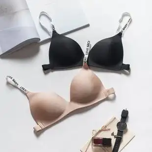 内衣bra 韩版女生内衣女学生高中少女吊带文胸百搭18-19岁25岁黑色new