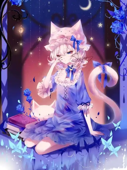 黑暗系眼神邪魅的萝莉少女动漫壁纸