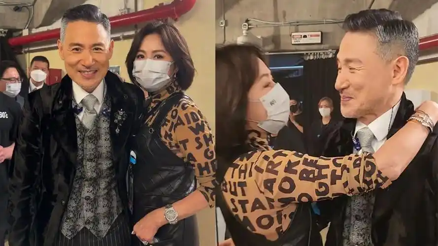 刘嘉玲去看张学友演唱会了!后台热情拥抱,男神唱跳一晚上好敬业