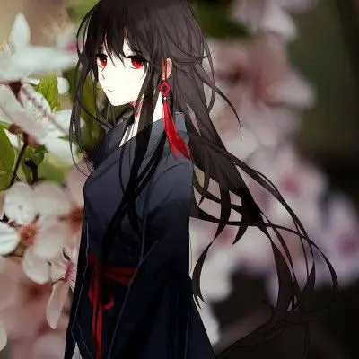 动漫女头高冷霸气黑衣 冷艳女生动漫头像冷酷帅气