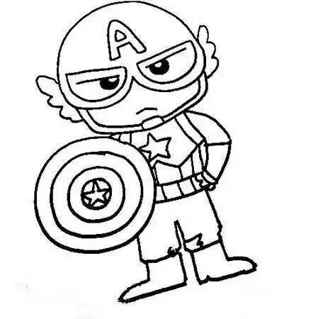 美国队长简笔画 美国队长简笔画儿童画