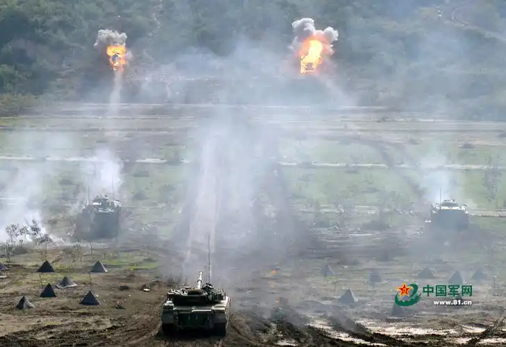中国陆军第54集团军演习山地联合进攻图