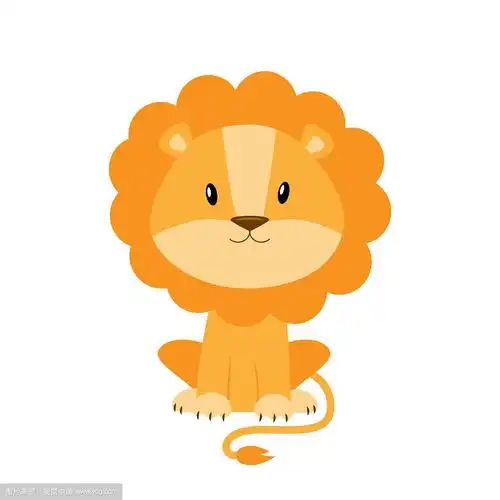可爱的卡通狮子孤立上