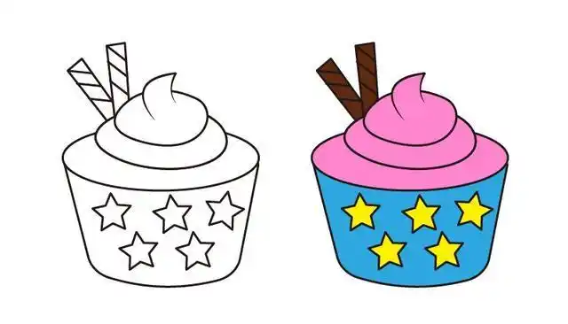 8种不同的漂亮的生日蛋糕简笔画图片大全,简笔画图片