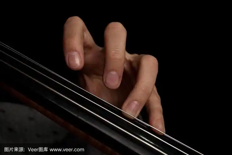手指在拉大提琴的弦
