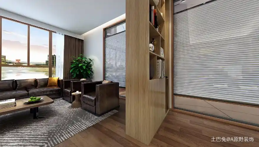 50平总经理办公室!简约艺术气息!功能区现代简约功能区设计图片赏析