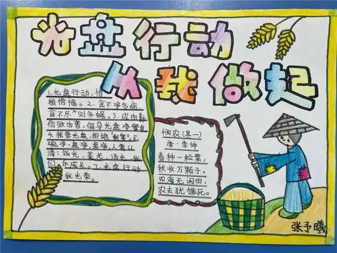 第三张文明用餐光盘行动手抄报内容怎么写2,第二张文明用餐光盘行动手