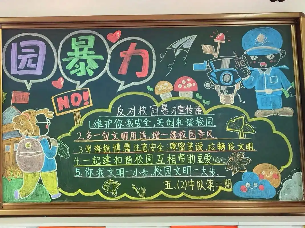 反校园暴力反校园欺凌黑板报