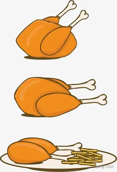 矢量炸鸡png素材透明免抠图片-动植人物-三元素3png.com