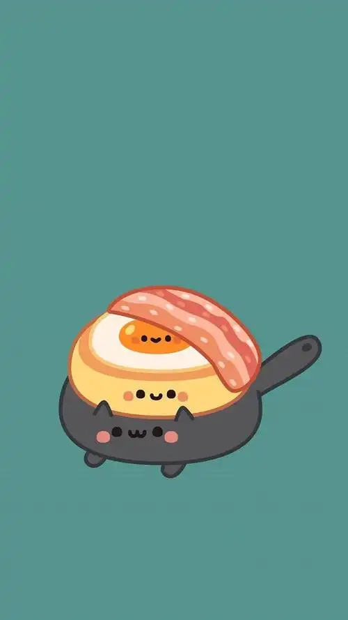 卡通可爱食品q版手绘插画