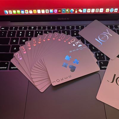 扑克牌高颜值马克龙迪尼奥扑克牌正反面烫银烫金工艺大小王区分版