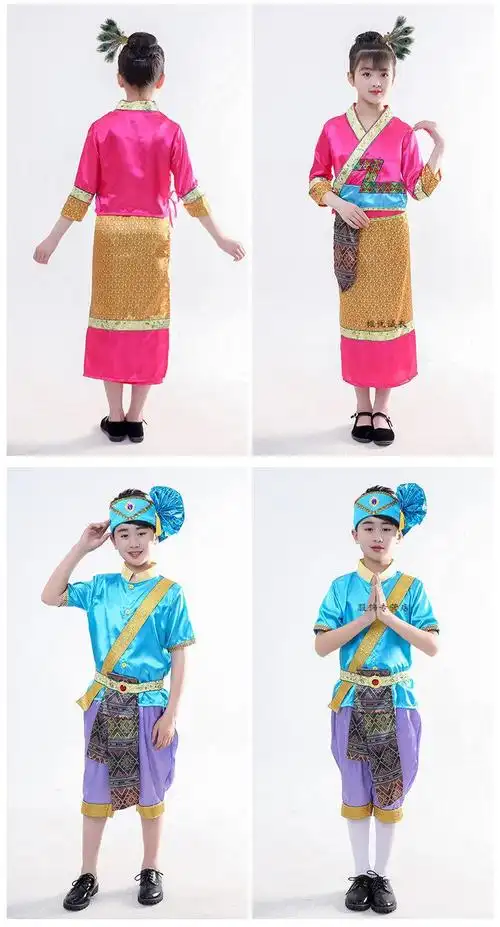 傣族男c短袖款 加鞋头饰 100cm【图片 价格 品牌 报价】-京东