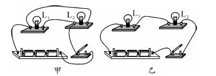 如图所示的两种实物电路中电灯l1l2采用串联的是图采用并联的是图