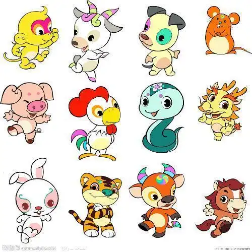 十二生肖可爱简笔画头像