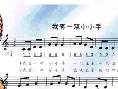 我有一双小小手 歌谱 简谱,五线谱