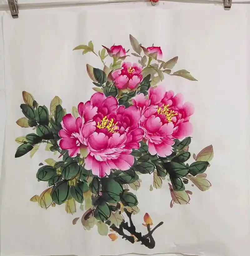 国色天香牡丹花 小品走起#国画写意牡丹  - 抖音