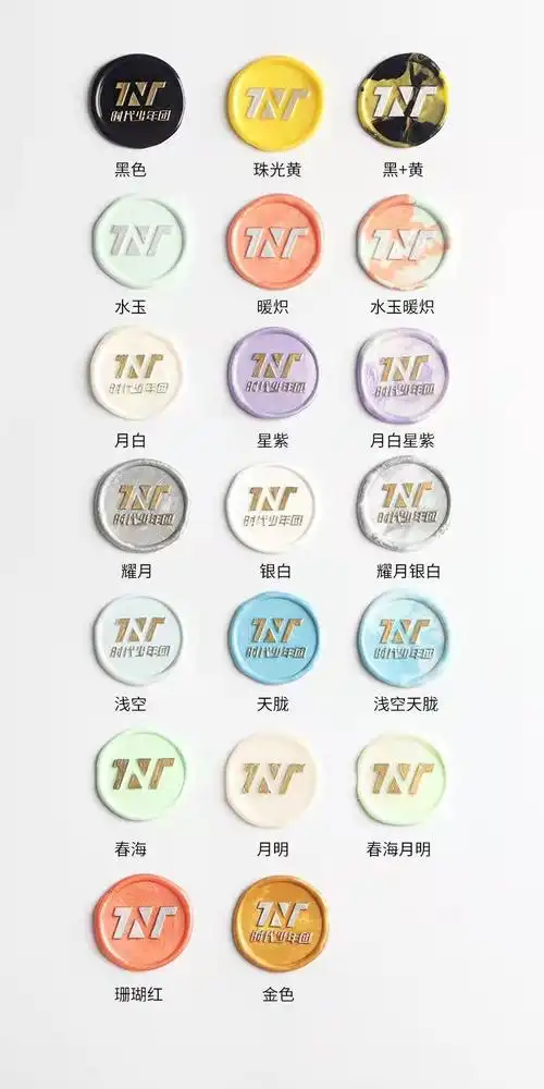 飒骄tnt时代少年团火漆印章章头diy自制格子蜡粒周边应援色封蜡盖印