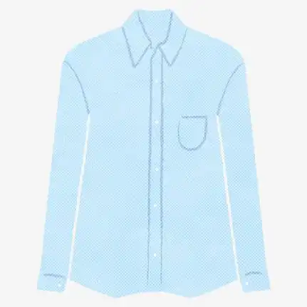 淡蓝时尚手绘男衬衫图案