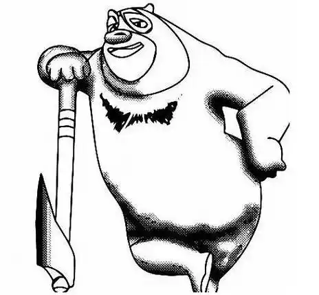 最新熊二简笔画作品 熊二简笔画可爱