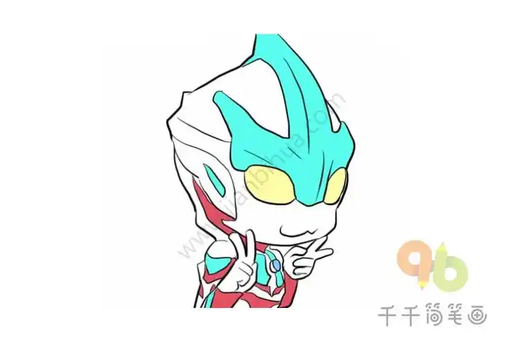 银河奥特曼的简笔画 银河奥特曼的简笔画法