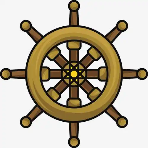 矢量船舵图片