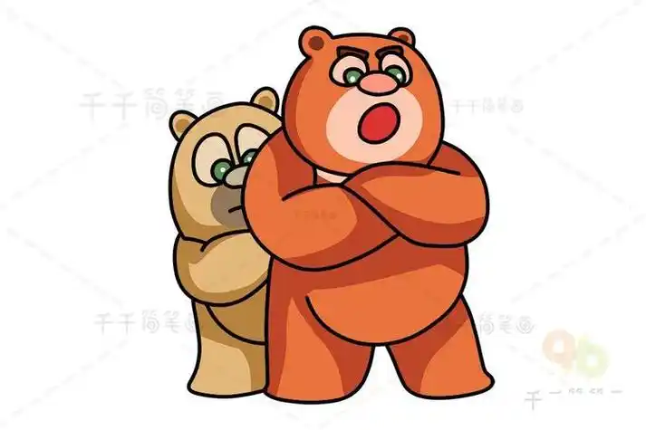 熊出没之简单可爱的熊二儿童亲子简笔画 熊出没之简单熊熊乐园可暗哪