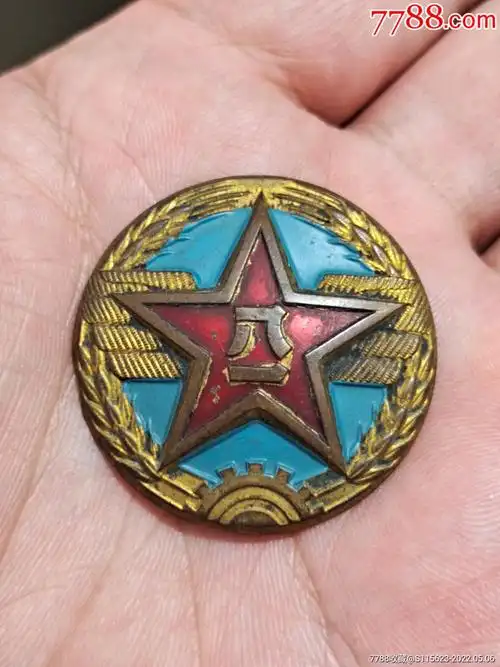 55式早期空军直翅大帽徽原漆状态可以