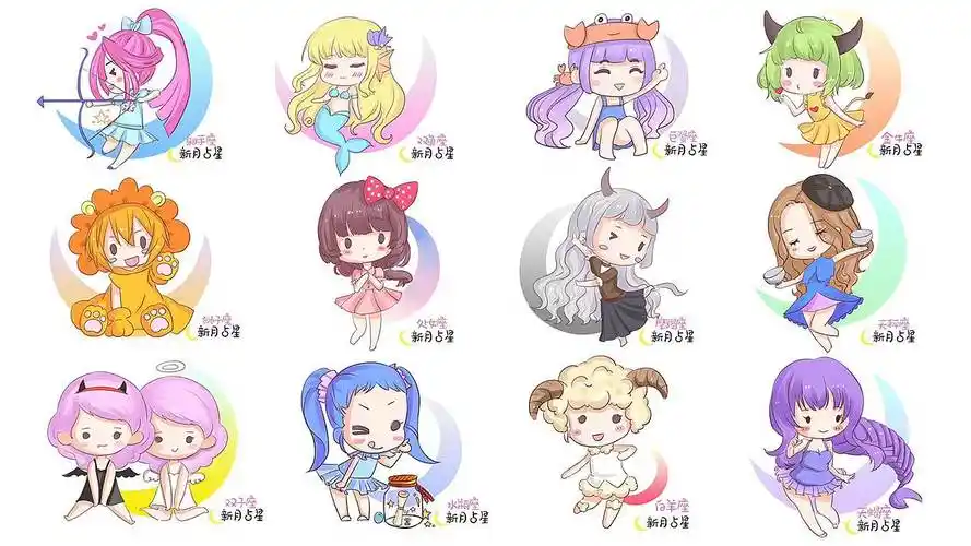 十二星座可爱简笔画12星座简笔画可爱图片十二星座简单又可爱的简笔画