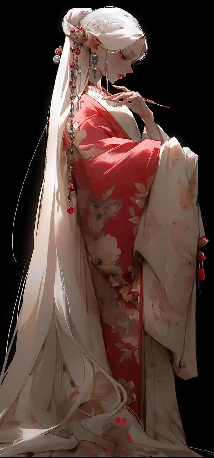 ai.关键词,动漫,美女,游戏cg建模,古风,长发(白)#m - 抖音