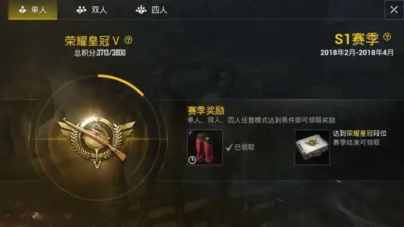 绝地求生刺激战场升皇冠需要多少分皇冠宝箱奖励一览图