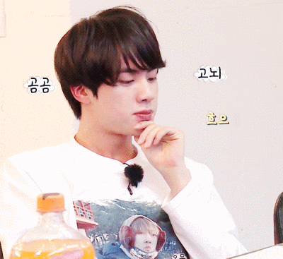 jin 金硕珍 bts 防弹少年团 摸摸下巴