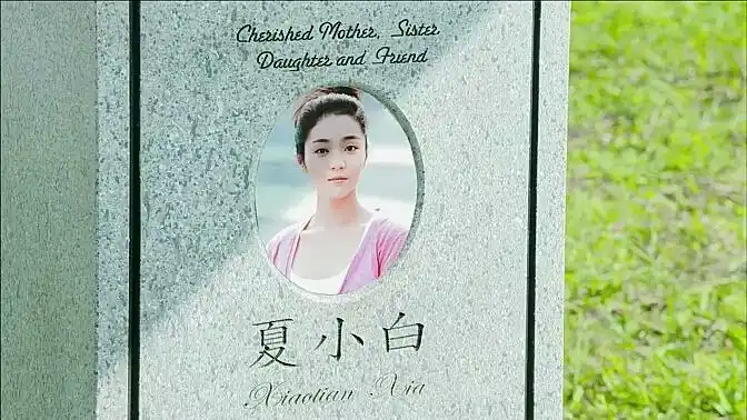 小爸爸的电视剧第32集中,余果到美国打官司,余果来到了夏小白的坟墓前