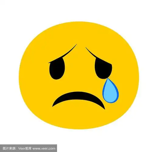 矢量可爱卡通哭脸曝晒
