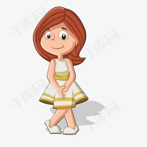 卡通优雅的女孩人物设计