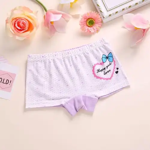 新款40支棉女童内裤 纯棉内裤女中小童内裤点点爱心印花学生内裤