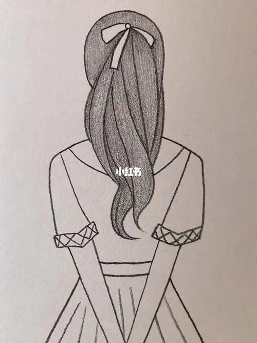 简笔画之告白的女生背影71简笔画绘画知识艺术