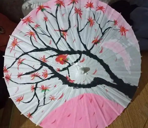 油纸伞手绘_绘画_油纸伞_手绘_画画_人文_绘画