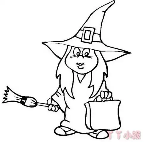 女巫卡通简笔画