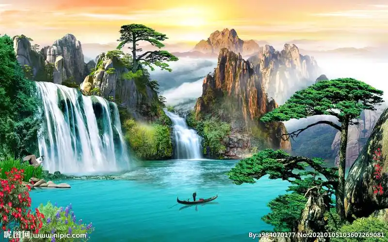 意境山水画设计图__psd分层素材_psd分层素材_设计图库_昵图网nipic