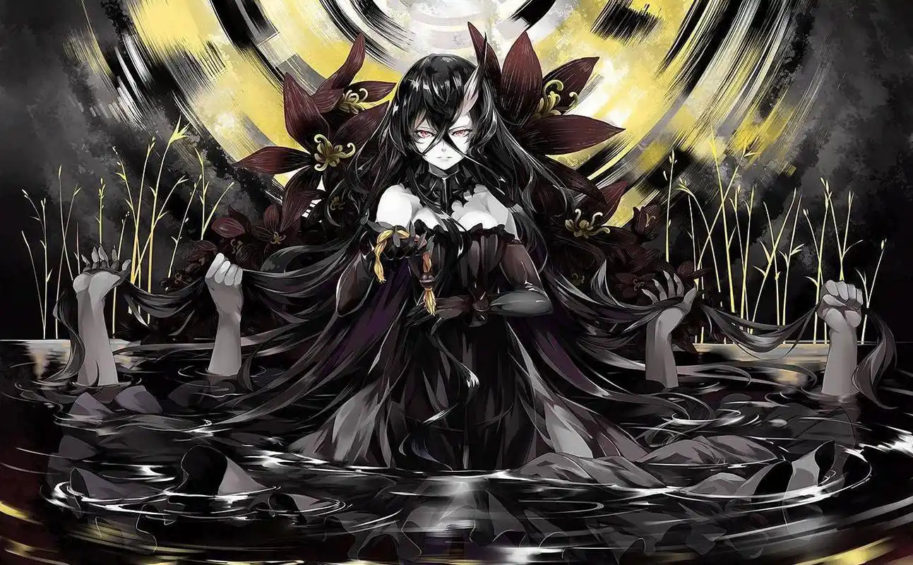 病娇系二次元动漫女生壁纸,用微笑盖过,眼角的悲伤!