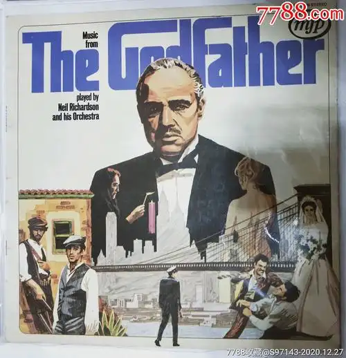 黑胶电影原声唱片:教父-老唱片/胶片-7788二胡