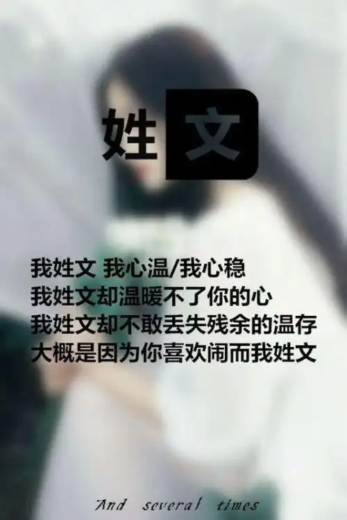 姓氏文字图片我姓文怎么写