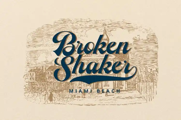 时尚复古海报标题徽标logo手写英文字体设计素材theherera