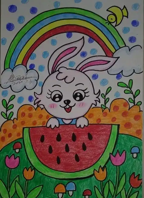 幼儿简笔画带颜色作品集