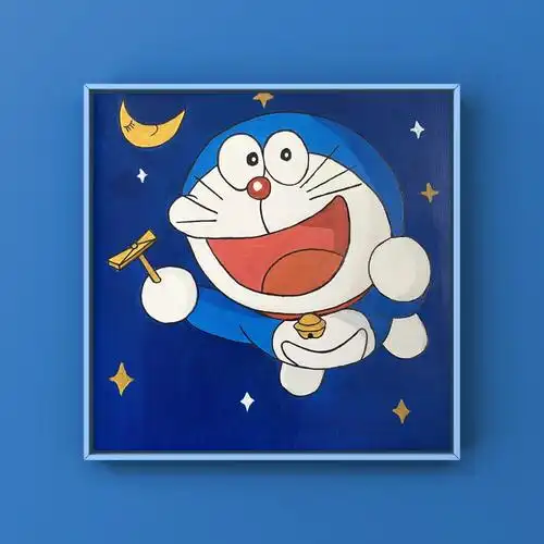 绘画 都是蓝色的