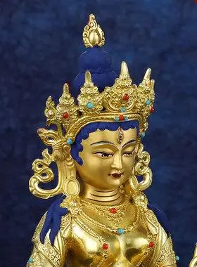 大白伞盖佛母佛像摆件纯铜精工全