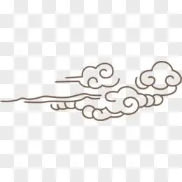 祥云pngai手绘金色免抠线条祥云底纹元素pngpsd金色线条大海波纹免抠