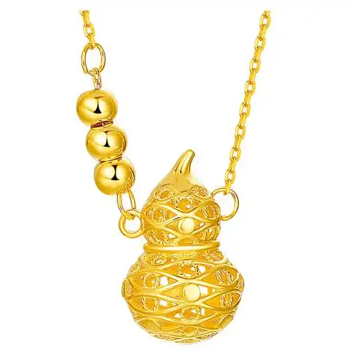 兆亮珠宝黄金吊坠女士葫芦吊坠5g系列黄金足金项链福禄双全生日999